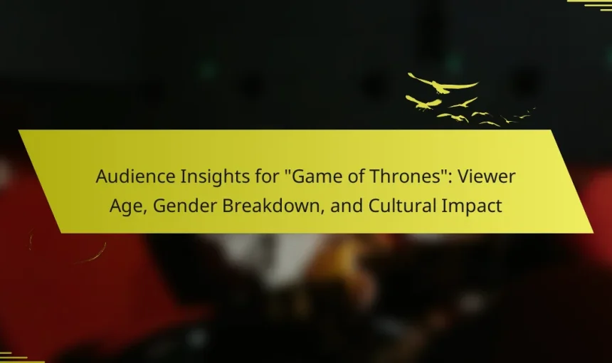 Audience Insights for “Game of Thrones”: Viewer Age, Gender Breakdown, and Cultural Impact