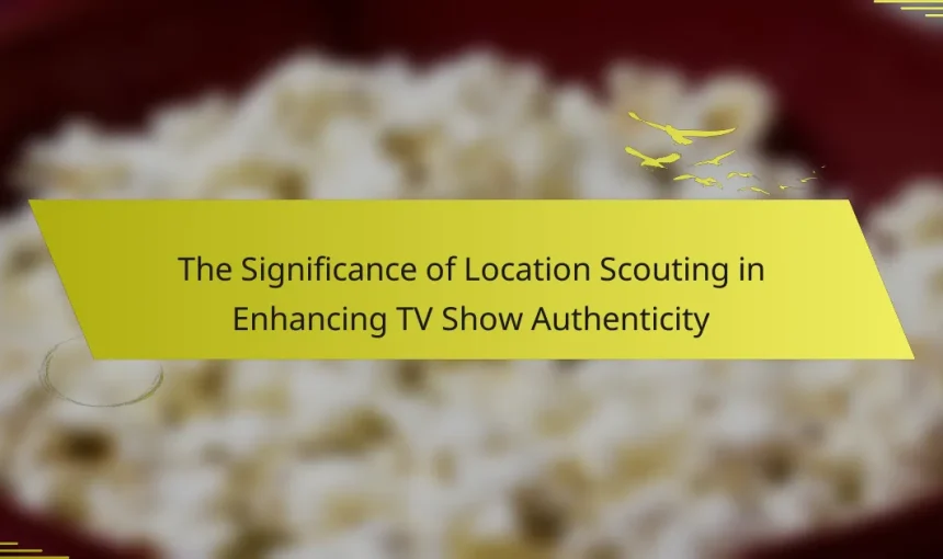 The Significance of Location Scouting in Enhancing TV Show Authenticity