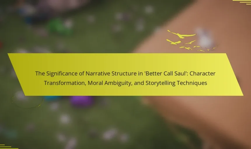 The Significance of Narrative Structure in ‘Better Call Saul’: Character Transformation, Moral Ambiguity, and Storytelling Techniques