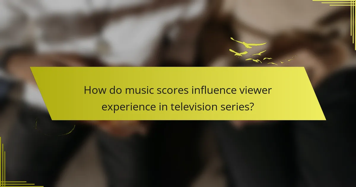 How do music scores influence viewer experience in television series?