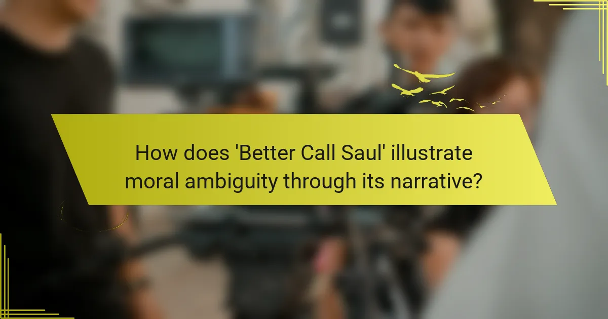 How does 'Better Call Saul' illustrate moral ambiguity through its narrative?