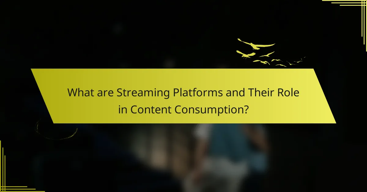 What are Streaming Platforms and Their Role in Content Consumption?