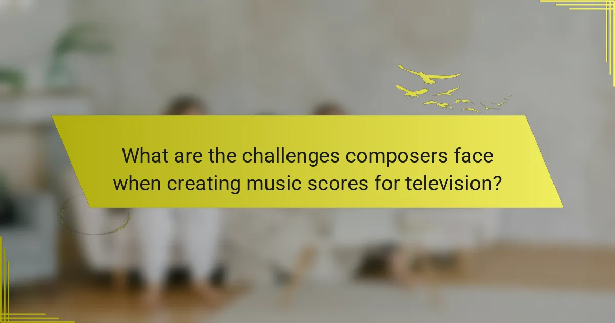 What are the challenges composers face when creating music scores for television?