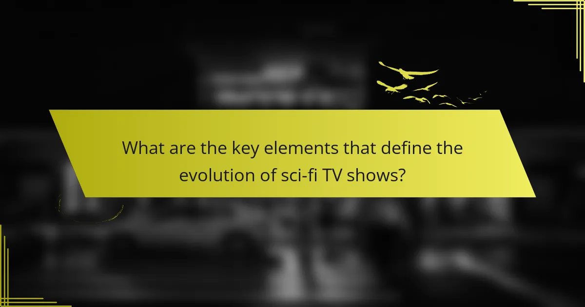 What are the key elements that define the evolution of sci-fi TV shows?