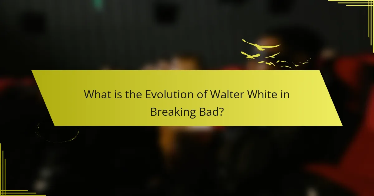What is the Evolution of Walter White in Breaking Bad?