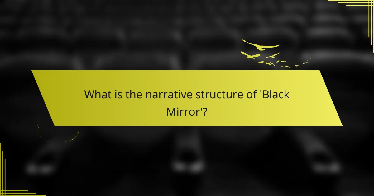 What is the narrative structure of 'Black Mirror'?